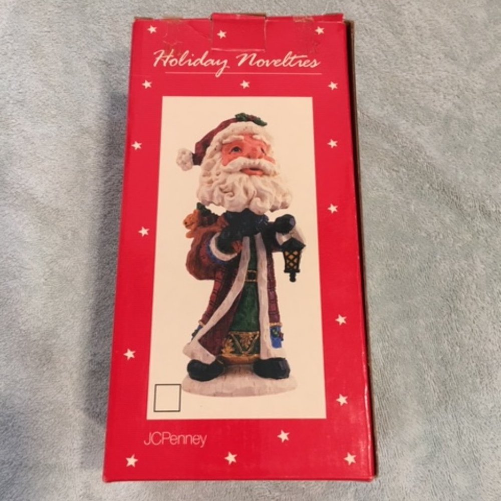 Christmas Santa Bobble Head In Original Box 9"